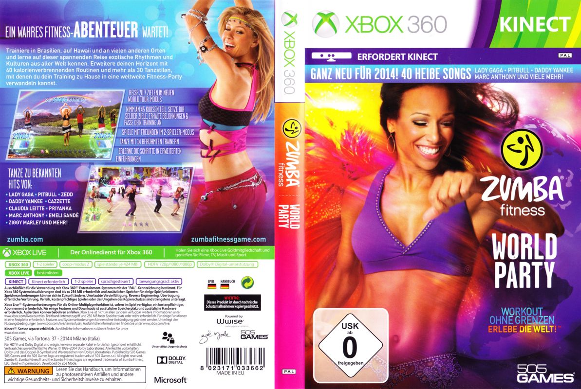 Zumba Fitness: World Party box art for Xbox 360